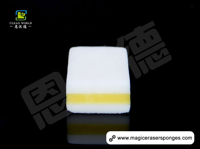 yellow with white compound magic sponge