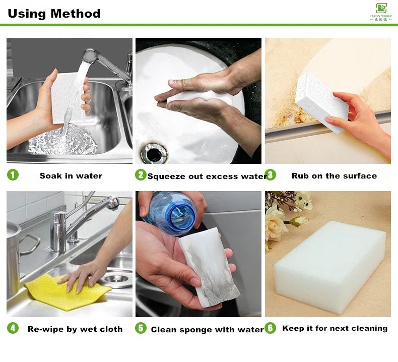 using method of melamine sponge