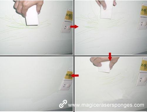 magic sponge cleaning effect