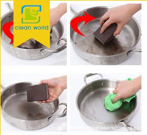 nano emery sponge clean pan 